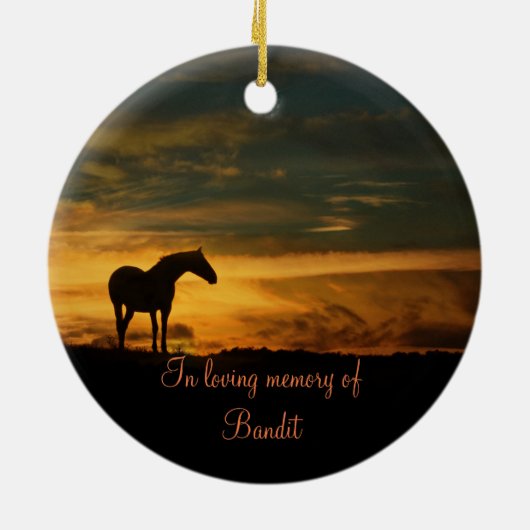 PaardenherdenkingsOrnament Keramisch Ornament (Achterkant)