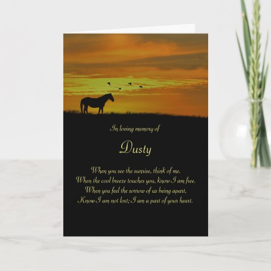 Paardenherdenkingssympathie Kaart (Voorkant)