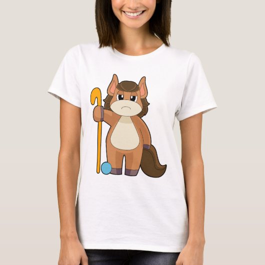 Paardenhockey Veldhockeystick T-shirt (Voorkant)