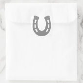 Paardenhoef. Vierkante Sticker (Tas)