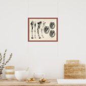 Paardenhoefbeen Botten Spieranatomie Afdrukken Poster (Keuken)