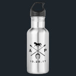 PaardenHoefijzer Logo Initialen Bat Mitzvah Waterfles<br><div class="desc">Paarden Hoefijzer Logo Initialen Bat Mitzvah Water Flessen.</div>