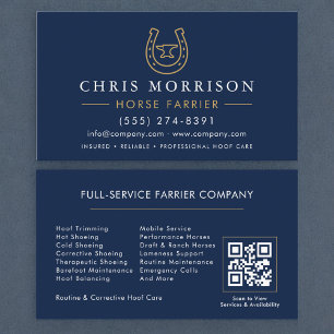 Paardenhoefsmid Hoefijzer QR Code Visitekaartje