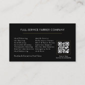 Paardenhoefsmid QR-code Visitekaartje (Achterkant)
