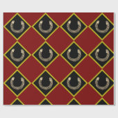 paardenhoeven in diamanten cadeaupapier (Vlak)
