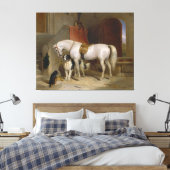 Paardenhond Favorieten schilderkunst Landseer Prop Canvas Afdruk (Insitu (Slaapkamer))