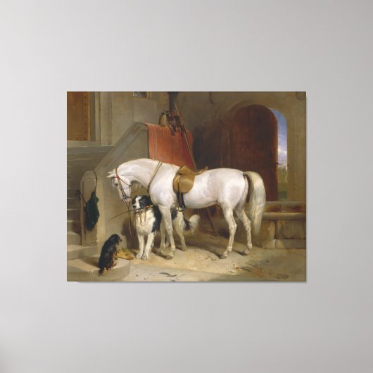 Paardenhond Favorieten schilderkunst Landseer Prop Canvas Afdruk (Voorkant)