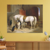 Paardenhond Favorieten schilderkunst Landseer Prop Canvas Afdruk (Insitu (Woonkamer))