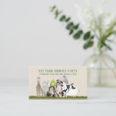 Paardenhond Koe Kat Vogeldier Alpaca Visitekaartje (Staand voorkant)