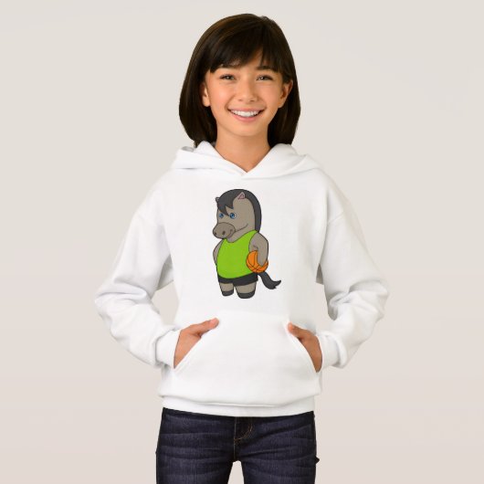 Paardenhonkbalspeler Basketball (Voorkant volledig)