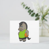 Paardenhonkbalspeler Basketball Briefkaart (Staand voorkant)