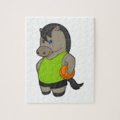 Paardenhonkbalspeler Basketball Legpuzzel (Verticaal)