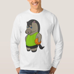 Paardenhonkbalspeler Basketball T-shirt