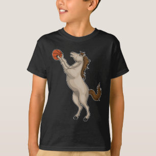 Paardenhonkbalspeler Basketball T-shirt
