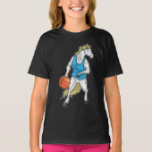 Paardenhonkbalspeler Basketball T-shirt (Voorkant)