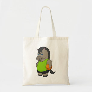 Paardenhonkbalspeler Basketball Tote Bag