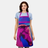 Paardenhoofd Abstracte kleuren gepersonaliseerd Schort (Gedragen)