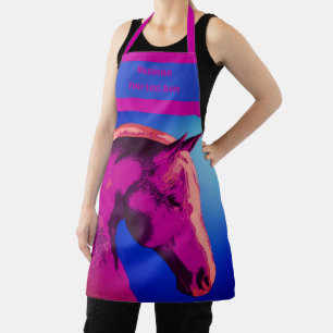Paardenhoofd Abstracte kleuren gepersonaliseerd Schort