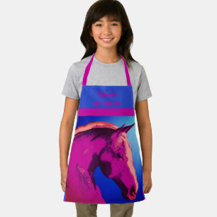 Paardenhoofd Abstracte kleuren gepersonaliseerd Schort