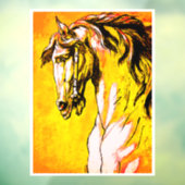 Paardenhoofd (Geel) Raamsticker (Vel 3)