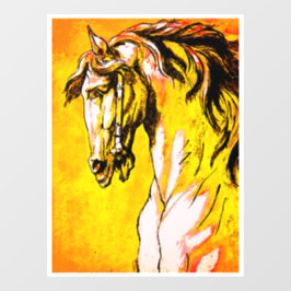 Paardenhoofd (Geel) Raamsticker