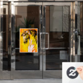 Paardenhoofd (Geel) Raamsticker (Kantoordeur)