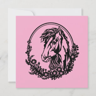 Paardenhoofd met bloemen