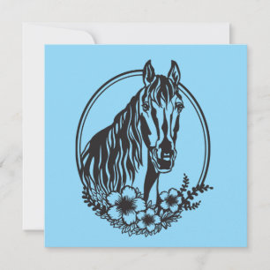 Paardenhoofd met bloemen