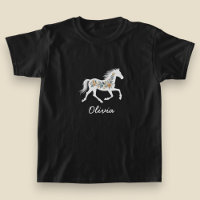 Paardenhoofd met wilde bloemen Country Western met