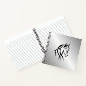 Paardenhoofd op Zilver Notitieboek (Binnen)