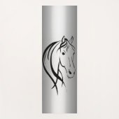 Paardenhoofd op Zilver Yogamat (Voorkant)