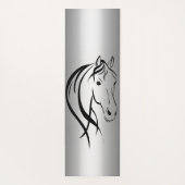 Paardenhoofd op Zilver Yogamat (Achterkant)