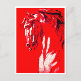 Paardenhoofd (Rood) Briefkaart
