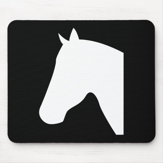 Paardenhoofd silhouetten1 muismat (Voorkant)