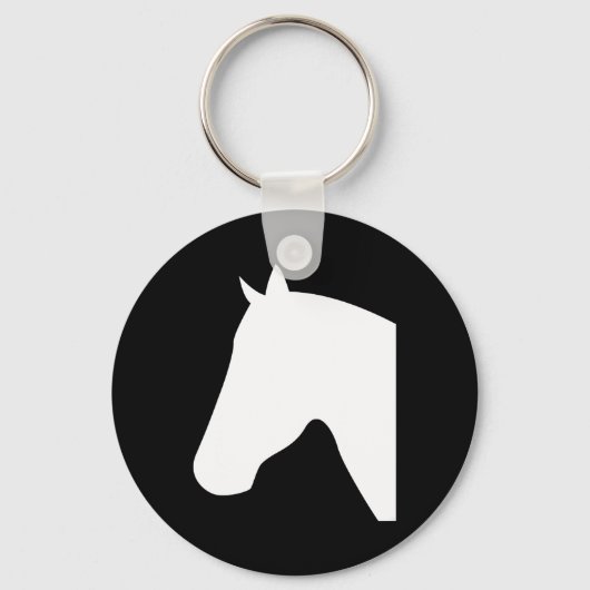 Paardenhoofd silhouetten1 sleutelhanger (Voorkant)