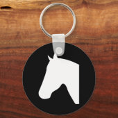 Paardenhoofd silhouetten1 sleutelhanger (Voorkant)