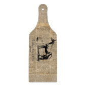 Paardenhoog  glazen kapperskaart 6 x 7 inch snijplank (Voorkant)