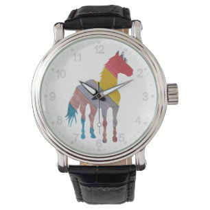 Paardenhoutkleur Horloge