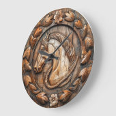 Paardenhoutsnijwerk land Western Grote Klok (Hoek)