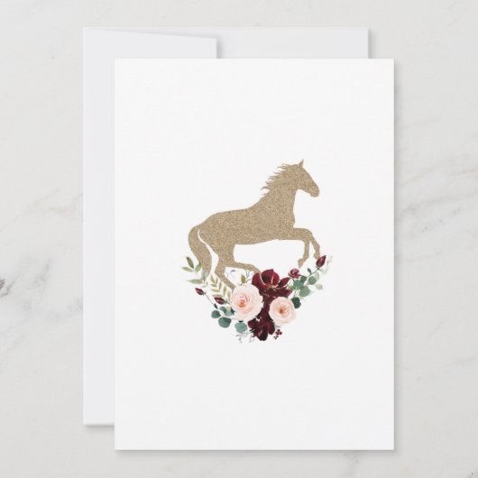 Paardenhuwelijk sparen de datum kaart (Achterkant)