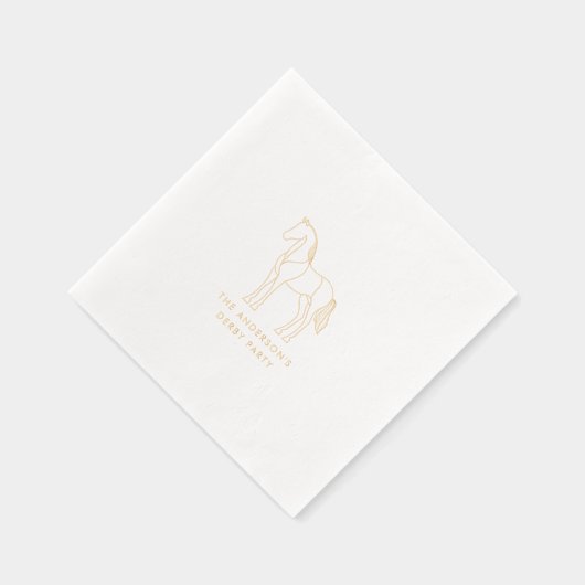 Paardenillustratie Derby Party Racing Folie Servetten (Rechts)