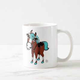 Paardenillustratie Geen tekst Koffiemok