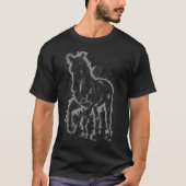Paardenillustratie Horseriding rijdt op een rodeo T-shirt (Voorkant)