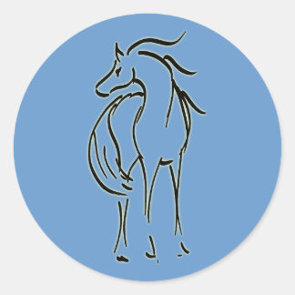 Paardenillustratie Sticker
