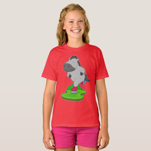Paardeninline schaatsen Inline schaatsen T-shirt (Voorkant volledig)