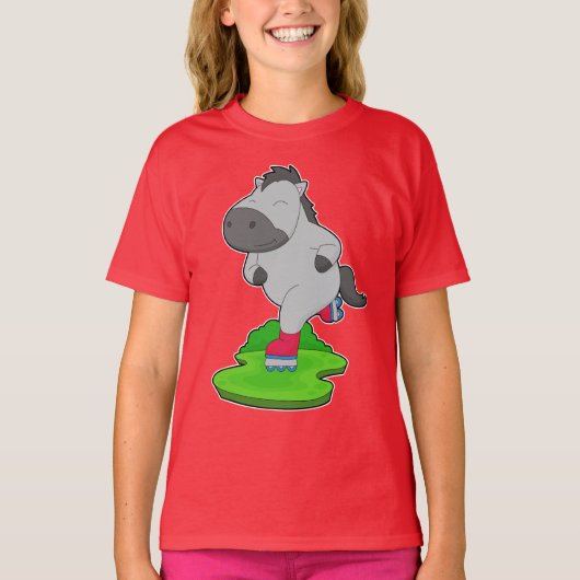 Paardeninline schaatsen Inline schaatsen T-shirt (Voorkant)
