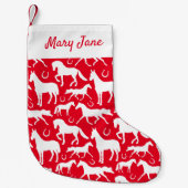 Paardenjockey en paardenliefhebber Patroon Kleine Kerstsok (Voorkant)