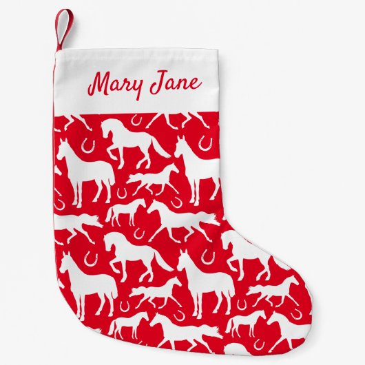 Paardenjockey en paardenliefhebber Patroon Kleine Kerstsok (Voorkant)