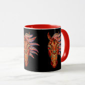 Paardenjuweel kleurrijke cowgirl zwart bruin rood mok (Voorkant rechts)