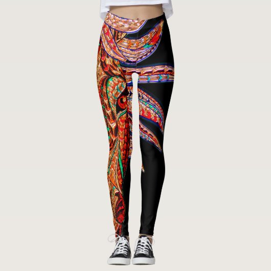 Paardenjuweel mozaïekkleurig cowgirl equestrian leggings (Voorkant)